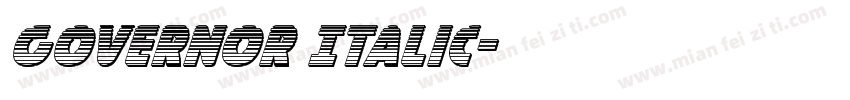 Governor Italic字体转换